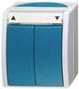 ABB 2CKA001085A1612 Schakelaar Met schakelaar IP44 Grijs-wit (RAL 7035), Blauw-groen