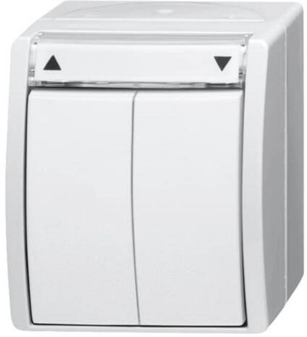 ABB 2CKA001085A1625 Schakelaar Met schakelaar IP44 Zuiver wit (RAL 9010), Wit
