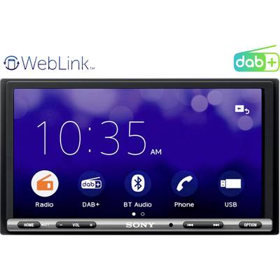 Sony XAV3550ANT Autoradio met scherm Aansluiting voor achteruitrijcamera, Bluetooth handsfree, DAB+ tuner