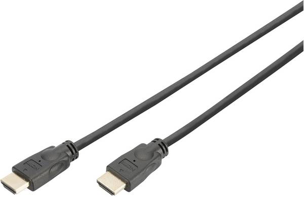 Digitus DK-330123-050-S HDMI-kabel HDMI Aansluitkabel HDMI-A-stekker 5.00 m Zwart 4K UHD, Audio Return Channel (ARC), Afgeschermd