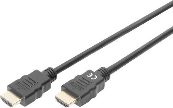 Digitus DB-330123-010-S HDMI-kabel HDMI Aansluitkabel HDMI-A-stekker, HDMI-A-stekker 1.00 m Zwart 4K UHD, Audio Return Channel (ARC)