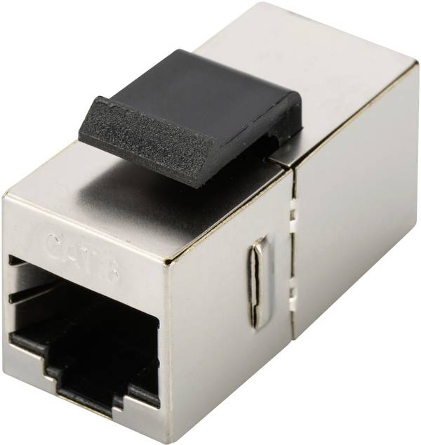 Digitus RJ45 Netwerk Adapter CAT 5, CAT 5e, CAT 6 [1x RJ45-bus - 1x RJ45-bus]  Grijs