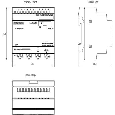 Siemens 6ED1052-2FB08-0BA1 PLC-aansturingsmodule 115 V/DC, 230 V/DC, 115 V/AC, 230 V/AC-1