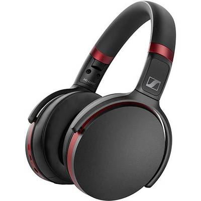 Sennheiser HD 458BT Over Ear koptelefoon   Bluetooth, Kabel  Zwart/rood Noise Cancelling Vouwbaar, Headset, Klankregelin