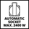 'Automatische Stekkerdoos Max. 2400 W' Beschrijving wijst op een automatische stekkerdoos die een maximaal vermogen van 2400 watt ondersteunt.