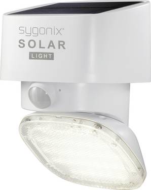 Sygonix  SY-4673534 Wandlamp op zonne-energie met bewegingsmelder  LED LED vast ingebouwd 20 W Wit