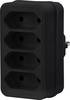 Sygonix SY-4673750 Stopcontactsplitter Zwart