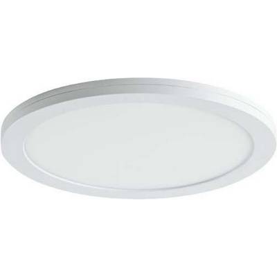 Rond, wit LED-plafondlicht met een strak design, geschikt voor moderne interieurs en energiezuinige verlichting.