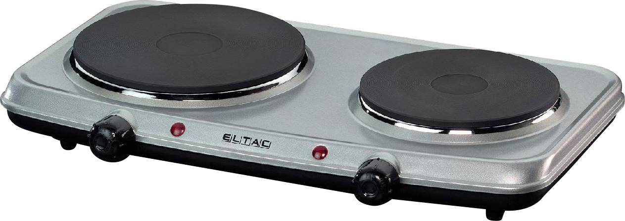 Eltac DK 28 DK 28 Dubbele kookplaat 2 gescheiden temperatuurregelaars, Controlelampje, Incl. kookplaat, Traploze tempera-0