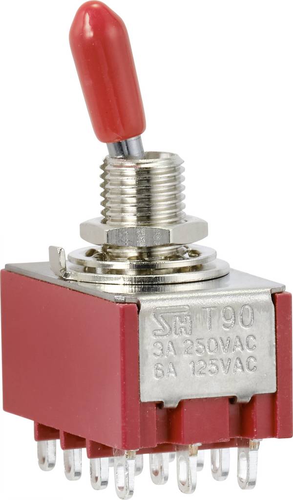 TRU COMPONENTS TC-9354012  Wipschakelaar 250 V/AC 3 A 4x aan/aan  Continu 1 stuk(s)