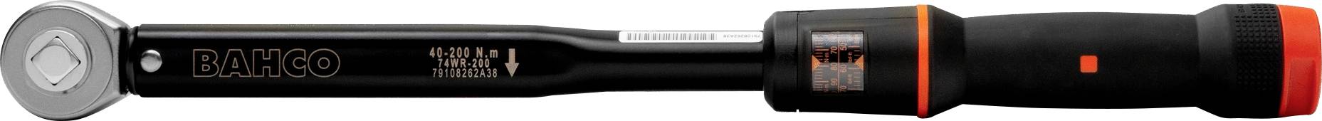 Momentsleutel met digitaal display, zwart-oranje. Merk: Bahco. Gereedschap voor nauwkeurige momentmeting.
