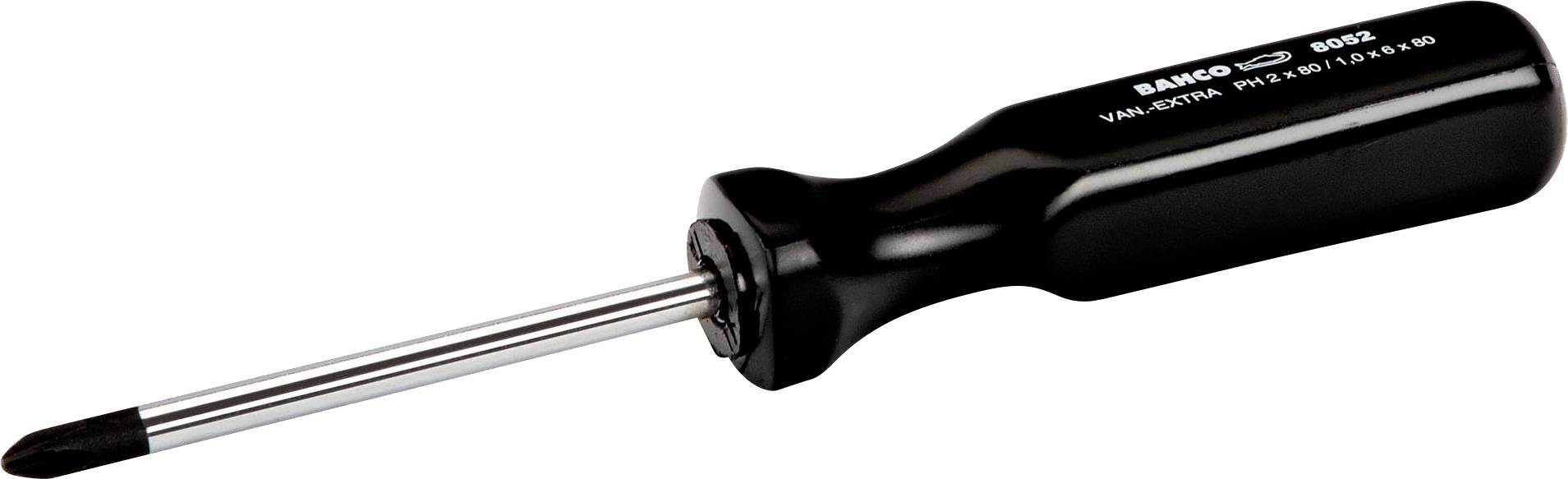 Een zwarte schroevendraaier met een Philips kruiskop, geschikt voor werkzaamheden aan elektrische apparaten of meubels.