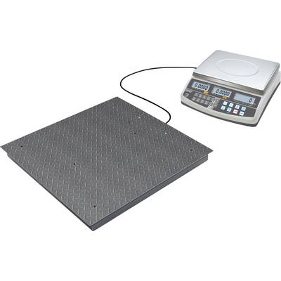 Industrieweegschaal met groot platform en digitaal display. Gebruikt voor nauwkeurig wegen van zware voorwerpen in industriële omgevingen.