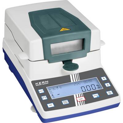 Een laboratoriumapparaat voor vochtmeting met een digitaal display toont 25°C en 0.00 m, met daaronder bedieningsknoppen en een indicatorbalk.