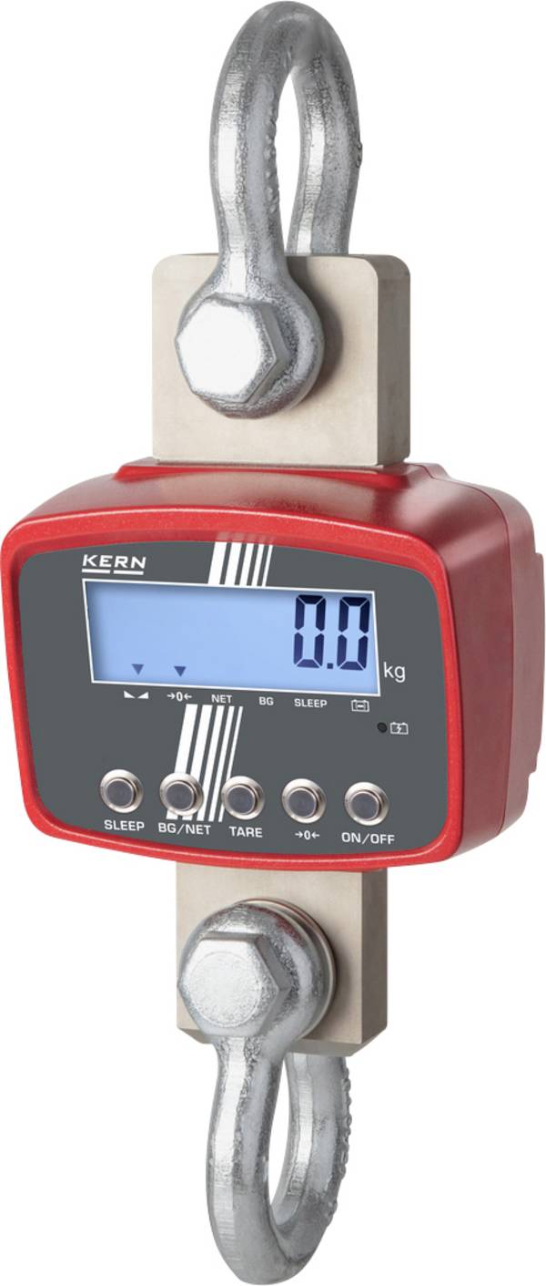 Kern HFD 6T-3M HFD 6T-3M Kraanweegschaal  Weegbereik (max.) 6000 kg Resolutie 2000 g werkt op een accu, werkt op stekkernetvoeding