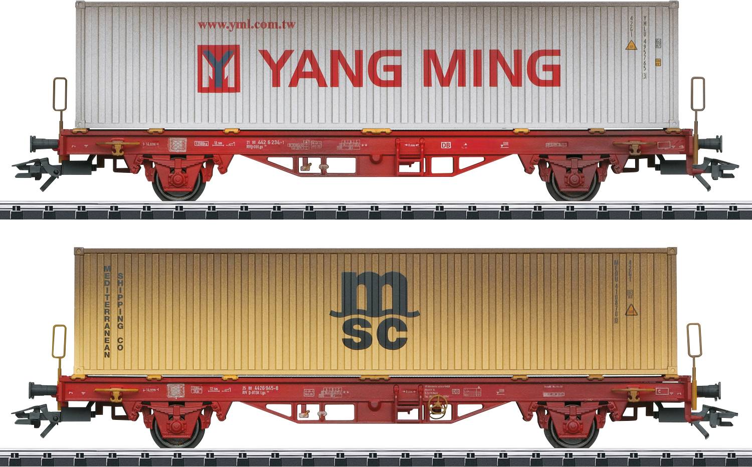 TRIX H0 24139 Containerwagen DC