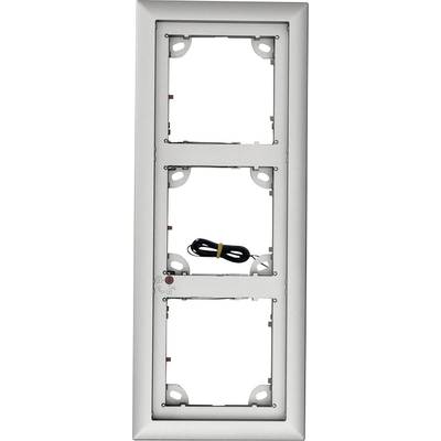 Driedubbel frame met verwijderbare montagegeleiders, geschikt voor de installatie van elektrische componenten.