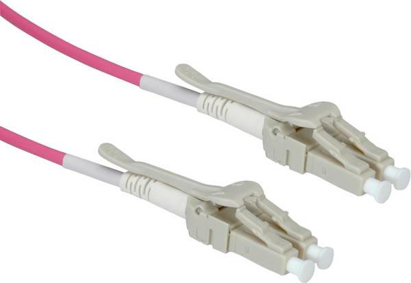 ROLINE glasvezelkabel 50/125µm OM4, LC/LC, LSOH, Low-Loss, Data Center, violet, 15 m