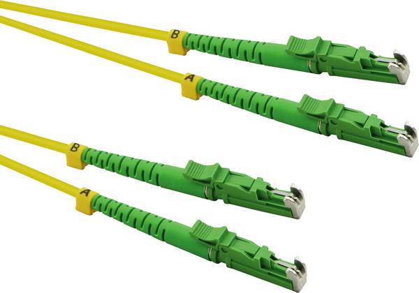 ROLINE glasvezelkabel duplex 9/125µm OS2, LSH/LSH, APC gepolijst, LSOH, geel, 10 m