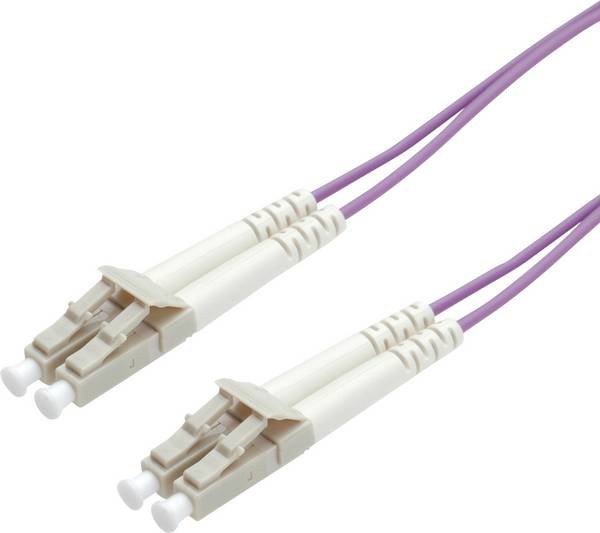 ROLINE glasvezelkabel 50/125µm OM4, LC/LC, LSOH, Low-Loss, violet, 3 m