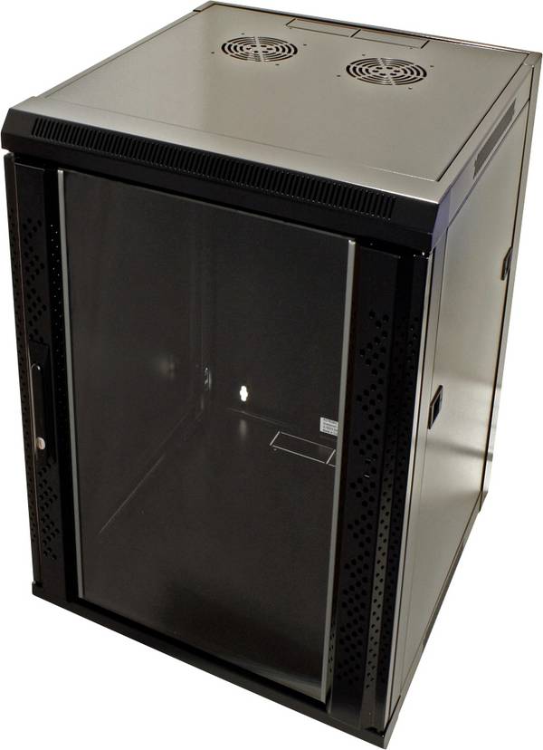 VALUE Wandbehuizing 18 HE (HxBxD) 910x570x450mm, zwart