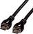 Twee zwarte HDMI-kabels naast elkaar op een witte achtergrond.