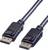 DisplayPort-kabel met twee connectoren, geschikt voor de overdracht van hoogresoluerende audio- en videosignalen tussen apparaten.