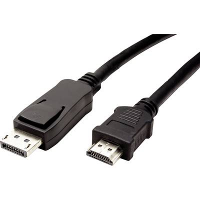 Een DisplayPort-naar-HDMI-kabel die wordt gebruikt om computers te verbinden met monitors of televisies.