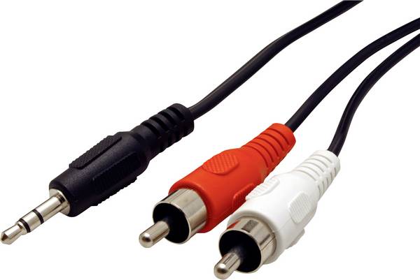 ROLINE 3,5mm (M) naar Tulp (2x M) Kabel, 5m