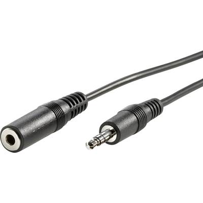 Stereo-audiokabel met een 3,5-mm-stekker en een 3,5-mm-aansluiting. Wordt gebruikt voor het verbinden van audio-apparaten.