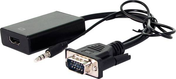 VALUE kabeladapter, VGA + audio naar HDMI, 0,15 m