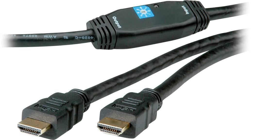 ROLINE HDMI High Speed ​​Kabel, met repeater, 30 m