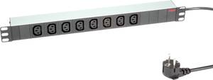 Conrad ROLINE 19" stekkerdoos 8-voudig C13 + geaarde stekker, Aluminium, 2 m aanbieding