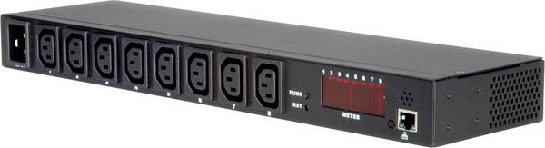 VALUE IP-stekkerdoos, 8-voudig, 19" rackmontage