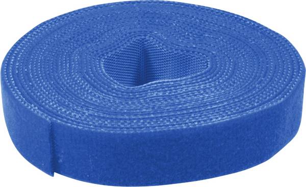 Value 25.99.5254 Klittenband  Om te bundelen Lusdeel, Haak- en lusdeel, Haakdeel (l x b) 25 m x 10 mm Blauw 25 m