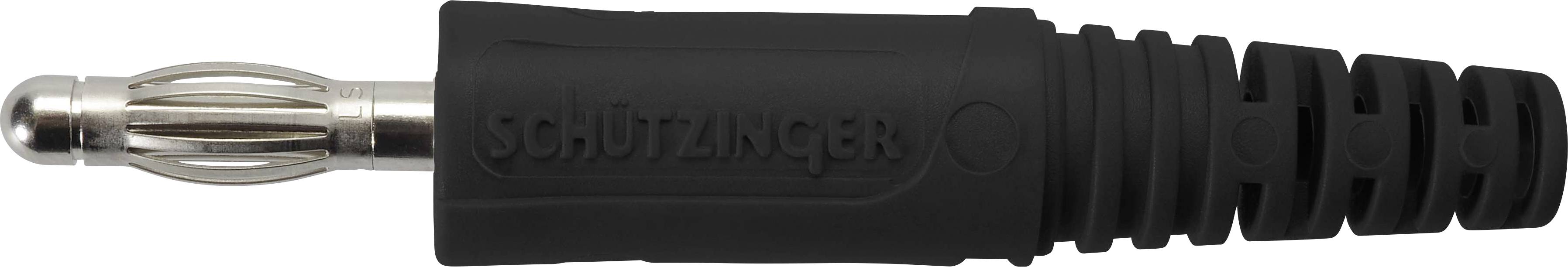 Schützinger DI FK 9 L Ni / SW Veerkorfstekker Stekker Zwart 1 stuk(s) Piece