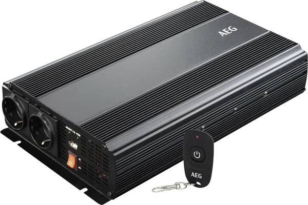 AEG 10058 Omvormer 1500 W 12 V/DC - 230 V/AC Op afstand bedienbaar