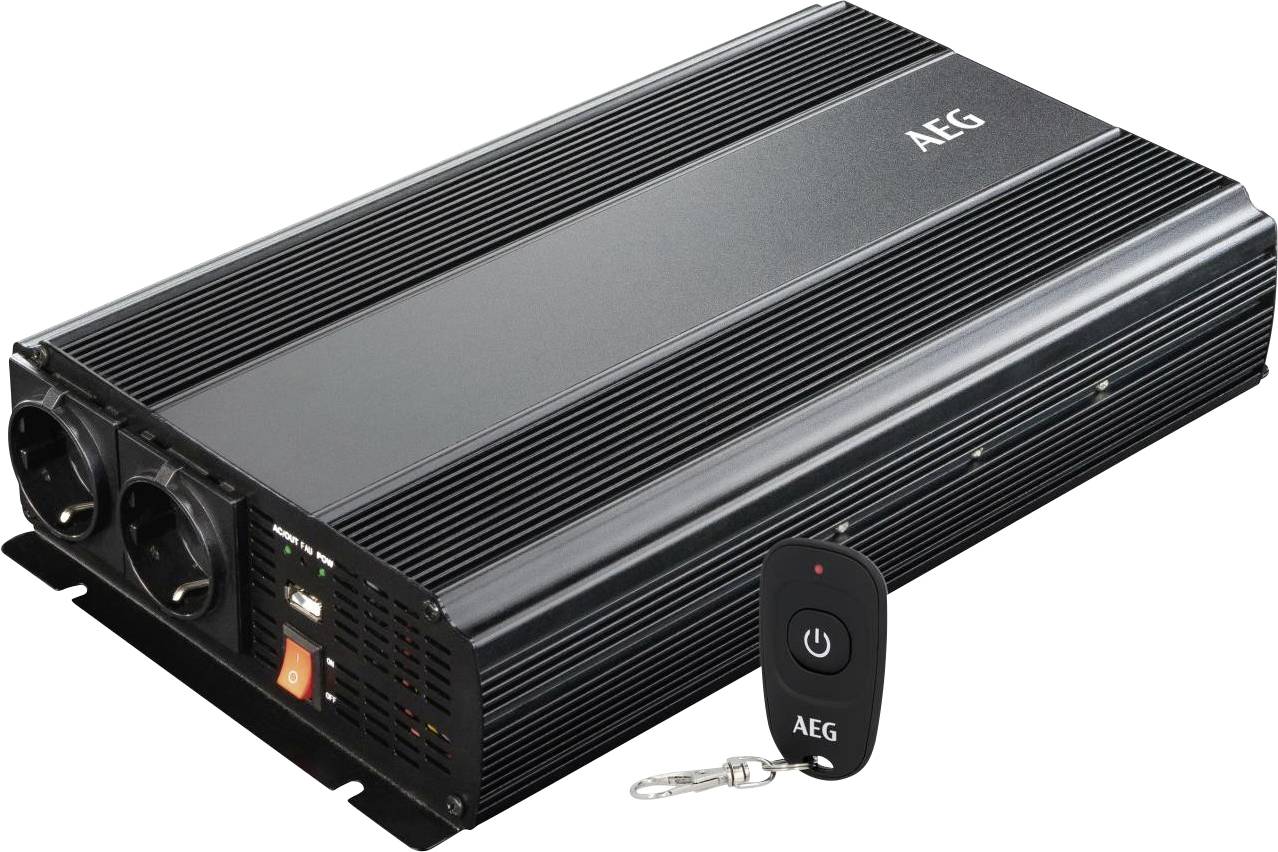 AEG 10058 Omvormer 1500 W 12 V/DC - 230 V/AC Op afstand bedienbaar-0