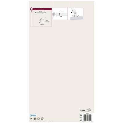'Instructie voor het installeren van een steun: Stap 1 toont de horizontale en verticale boringen. Symbool- en maatgegevens hieronder.'