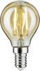 Paulmann 28525 LED-lamp E14 Kogel 2 W = 16.2 W Goud (Ø x h) 45 mm x 78 mm Filament / Retro-LED 1 stuk(s)