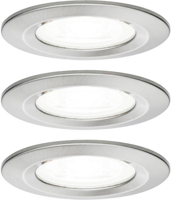 Paulmann 92979  LED-inbouwlamp Set van 3 stuks  LED GU10 19.5 W IJzer (geborsteld)