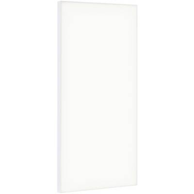 Witte, rechthoekige plaat, mogelijk een plafondpaneel of lichtpaneel, tegen een neutrale achtergrond.