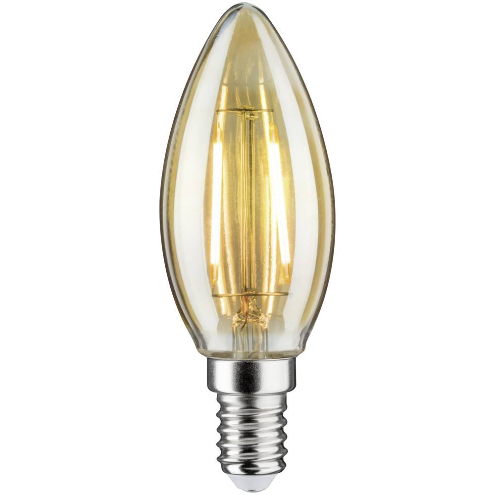 Paulmann 28524 LED-lamp E14 Kaars 2 W = 16.2 W Goud (Ø x h) 35 mm x 97 mm 1 stuk(s)