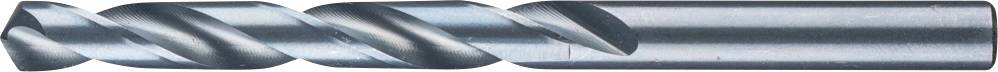 Een metalen spiraalboortje met scherpe randen en glanzend oppervlak, horizontaal uitgelijnd, geschikt voor het boren in materialen.