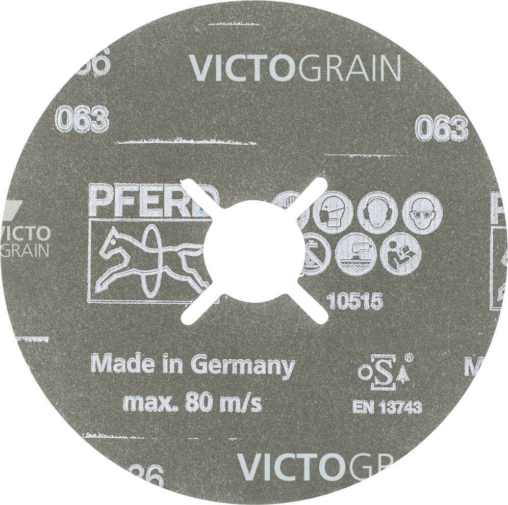 PFERD TOOLS 64279002 Fiberschijf Ø 115 mm Victograin Cool 36 voor roestvrij staal en staal Diameter 115 mm-1