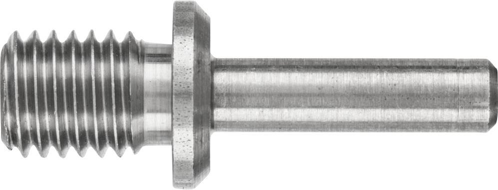 Een metalen draadbouten met een cilindrische schacht en een brede kraag.