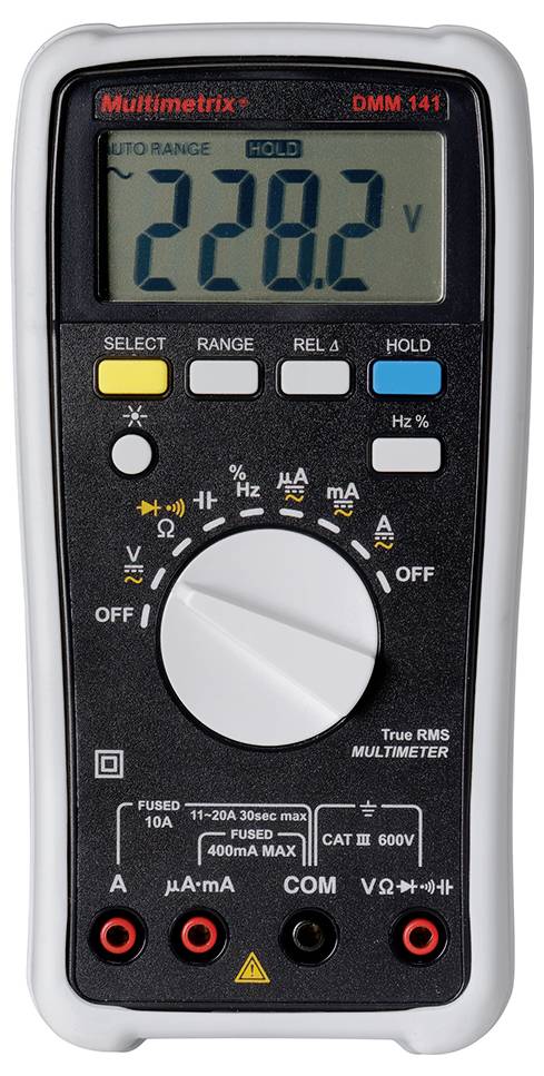 Multimetrix DMM 141 Multimeter Digitaal CAT III 600 V Weergave (counts): 4000-2