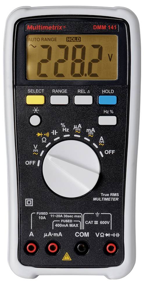 Multimetrix DMM 141 Multimeter Digitaal CAT III 600 V Weergave (counts): 4000-3