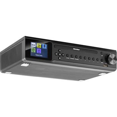 Karcher RA 2060D-B Onderbouwradio DAB+, VHF (FM) DAB+, FM, Bluetooth, CD  Zwart