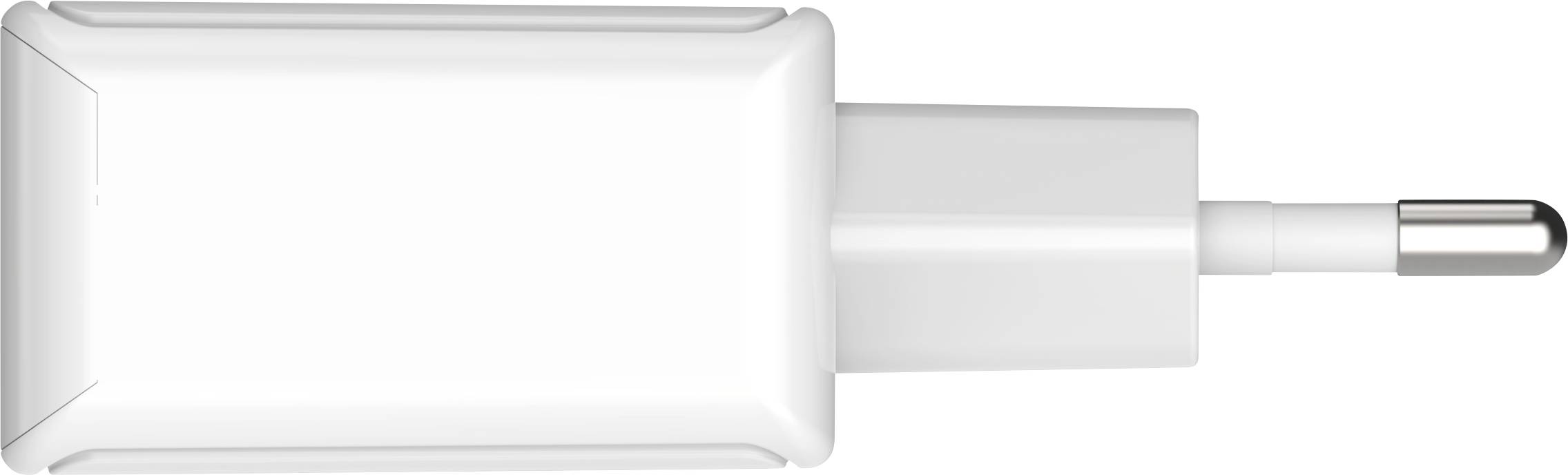 Wit USB-laadstekker-voedingsadapter met Europese stekker, plat model.